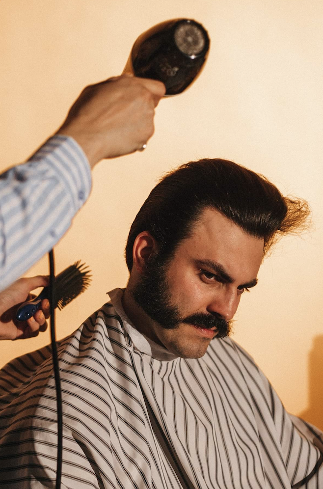 7. Drying. Beard trim. Home Edition